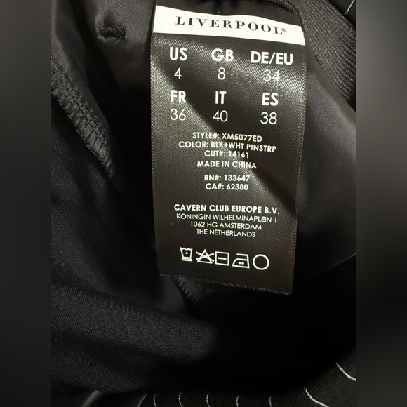 Liverpool Black Pinstripe Women's Trousers - Picture 4 of 4